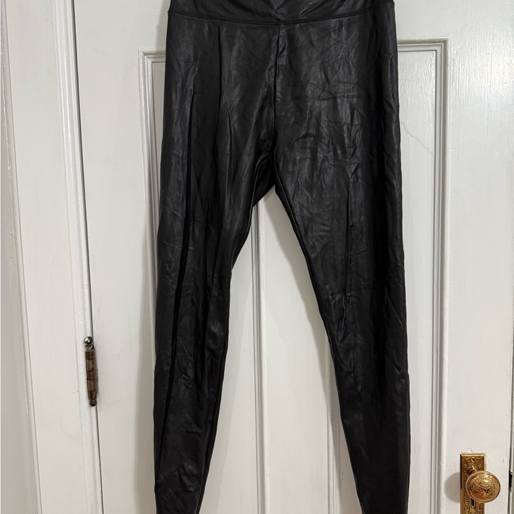 Black Faux Leather Leggings